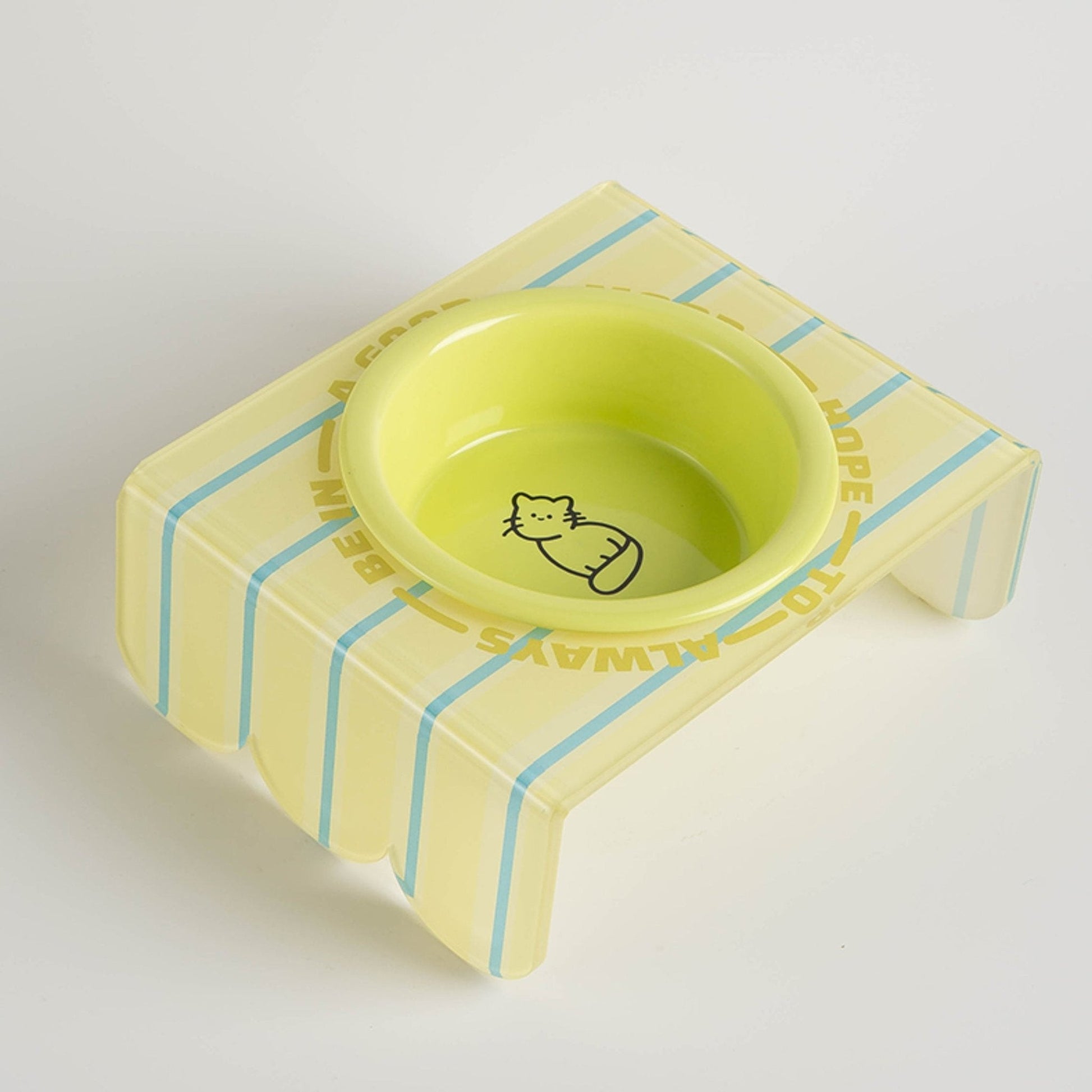 Ceramic Pet Food Bowl Dog Water Bowl With Acrylic Holder - PIKAPIKA