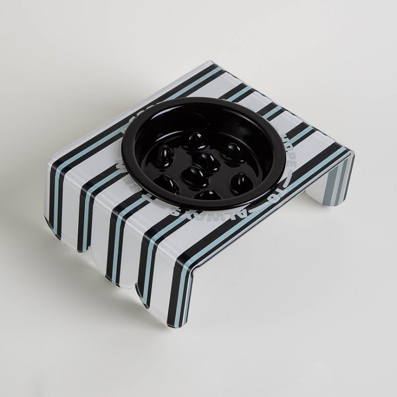 Ceramic Pet Slow Feeder Bowl Dog Food Bowl With Acrylic Holder - PIKAPIKA