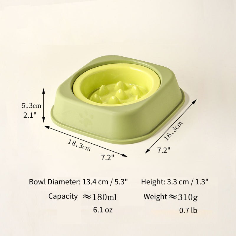 Ceramic Slow Feeder Dog Feeding Bowls With Detachable Stand - PIKAPIKA