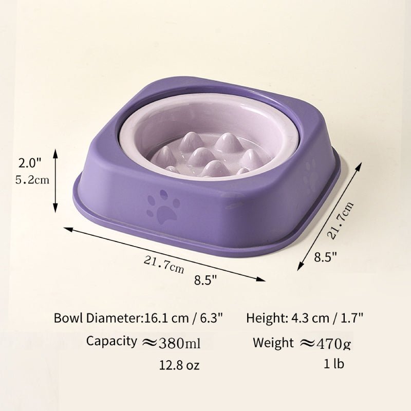 Ceramic Slow Feeder Dog Feeding Bowls With Detachable Stand - PIKAPIKA