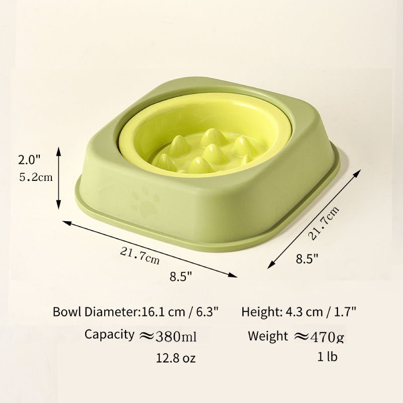 Ceramic Slow Feeder Dog Feeding Bowls With Detachable Stand - PIKAPIKA