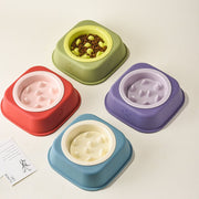 Ceramic Slow Feeder Dog Feeding Bowls With Detachable Stand - PIKAPIKA