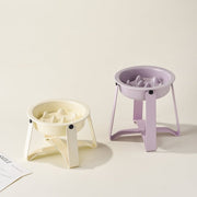 Ceramic Slow Feeder Pet Feeding Bowls With Holder - PIKAPIKA