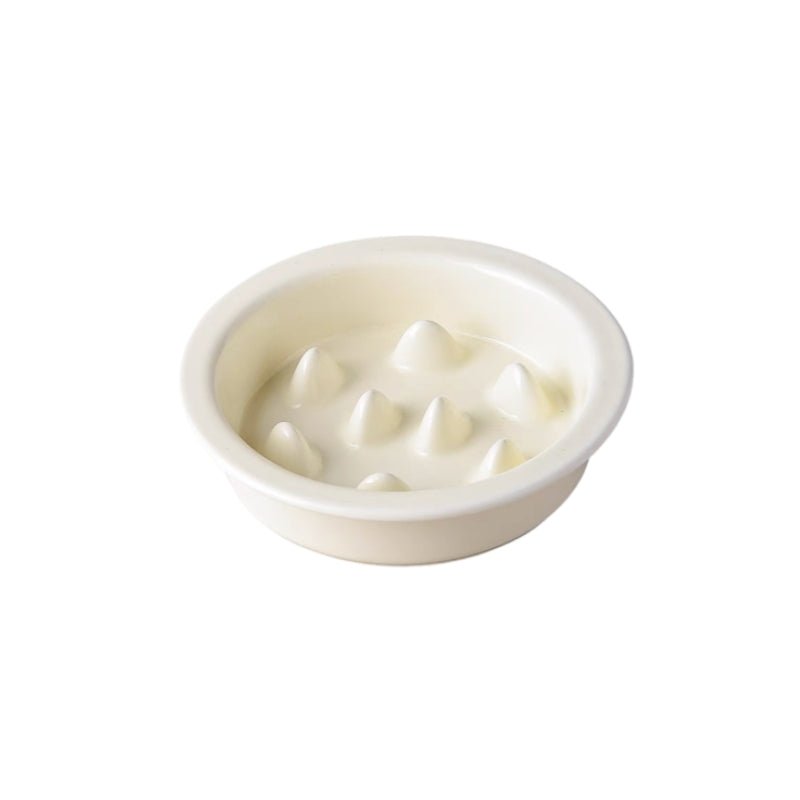 Ceramic Slow Feeder Pet Feeding Bowls With Holder - PIKAPIKA