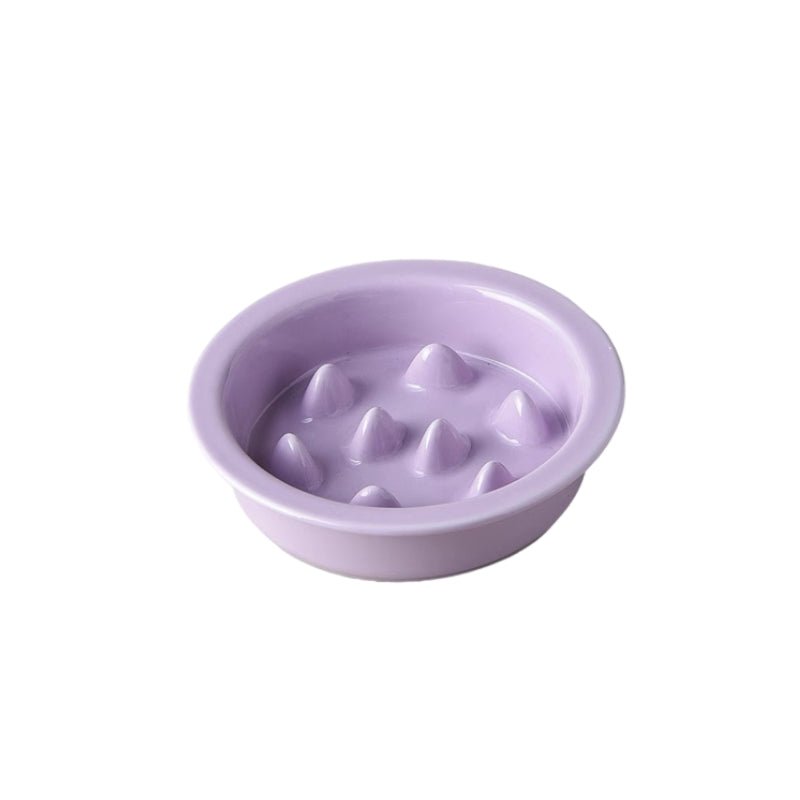 Ceramic Slow Feeder Pet Feeding Bowls With Holder - PIKAPIKA