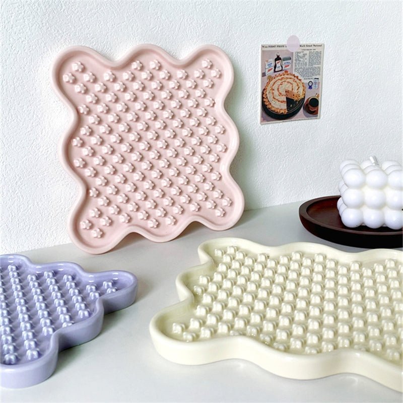 Ceramic Slow Feeder Plate Dog Feeding Bowls - PIKAPIKA