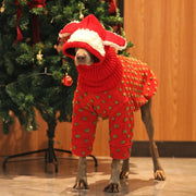 Christmas Big Dog Fleece Shirts Large Size Dog Clothes with Hat - PIKAPIKA