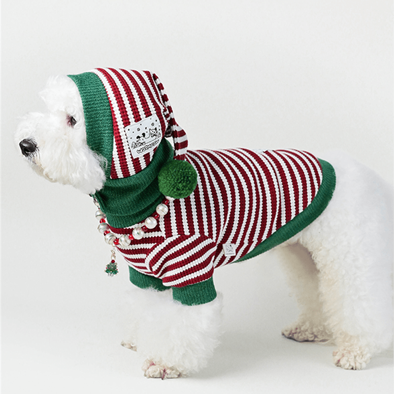 Christmas Costume Dog Sweater with Hat Bom - PIKAPIKA