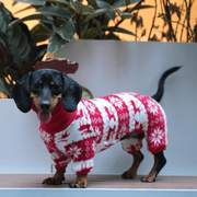 Christmas Dog Onesies Cotton Fleece Dachshund Clothes Costume - PIKAPIKA