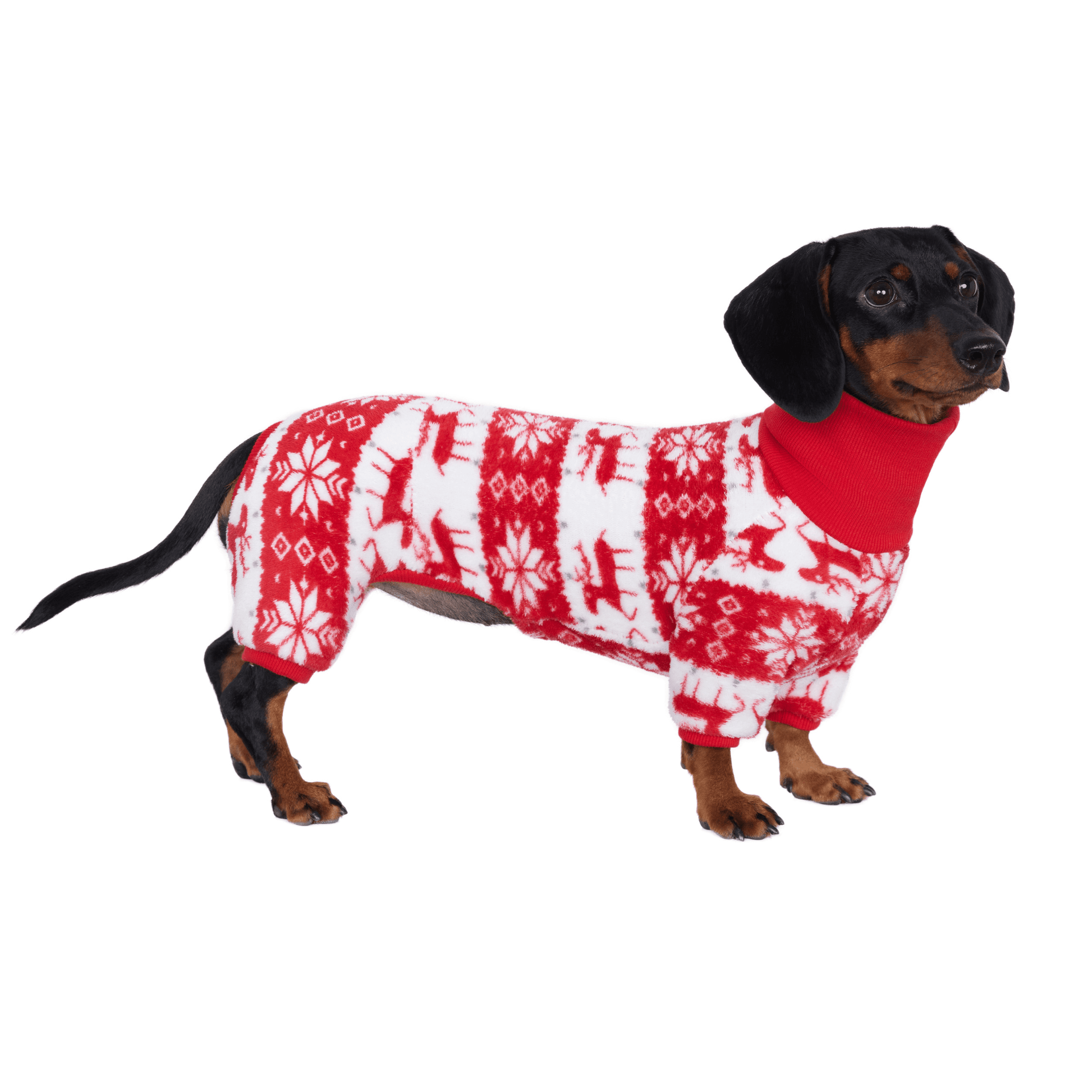 Christmas Dog Onesies Cotton Fleece Dachshund Clothes Costume - PIKAPIKA