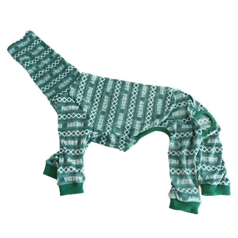 Christmas Green Onesie for Italian Greyhound Whippet Dog Clothes - PIKAPIKA