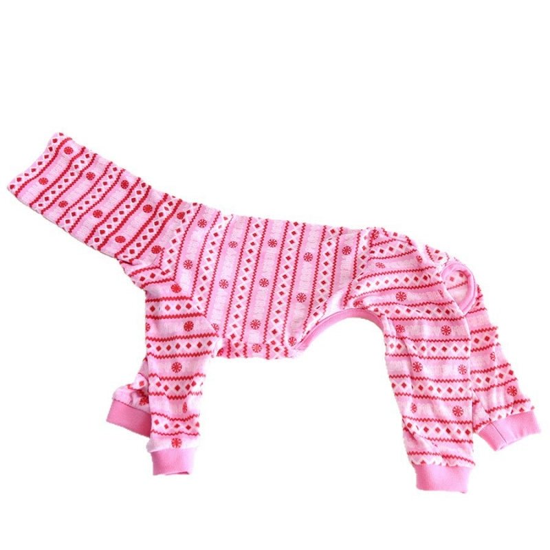 Christmas Pink Onesie for Italian Greyhound Whippet Dog Clothes - PIKAPIKA