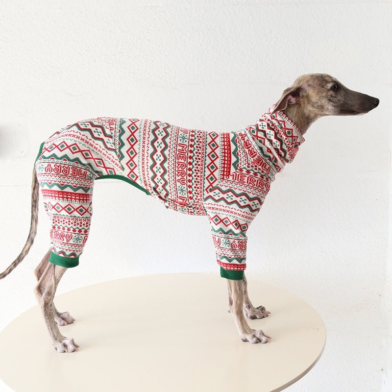 Christmas Red Onesie for Italian Greyhound Whippet Dog Clothes - PIKAPIKA
