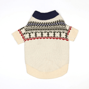 Christmas Sweater Holiday Festival Dog Clothes Beige - PIKAPIKA