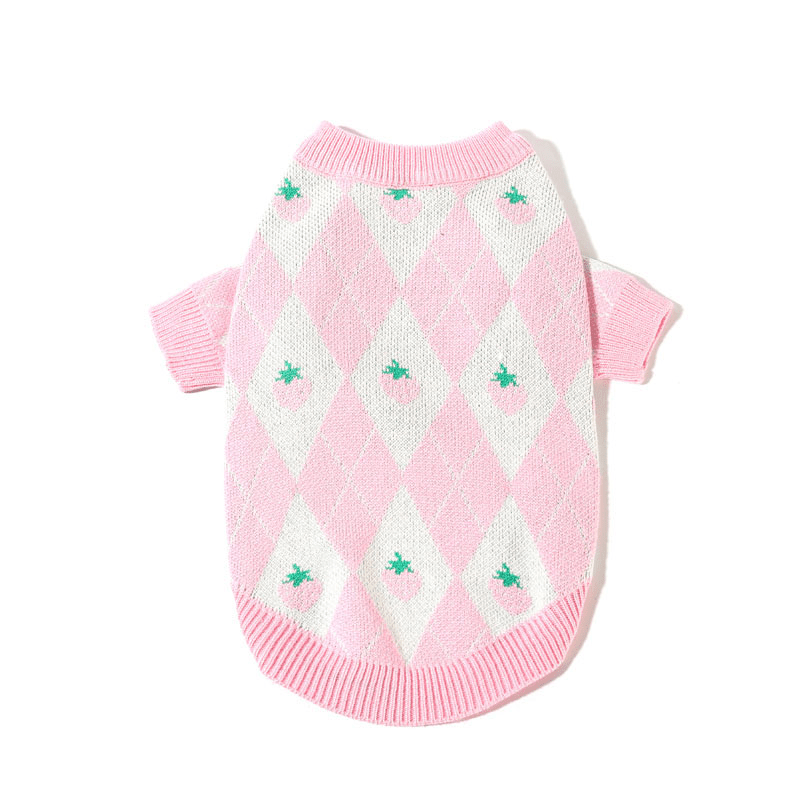 Christmas Sweater Holiday Festival Dog Clothes Pink - PIKAPIKA