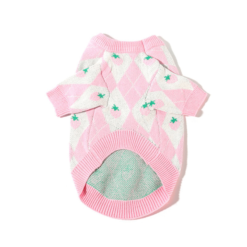Christmas Sweater Holiday Festival Dog Clothes Pink - PIKAPIKA