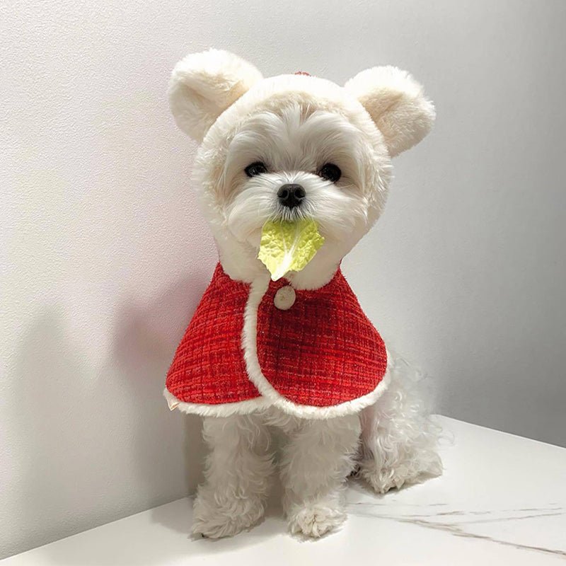 Christmas Warm Cape Jacket Dog Clothes - PIKAPIKA