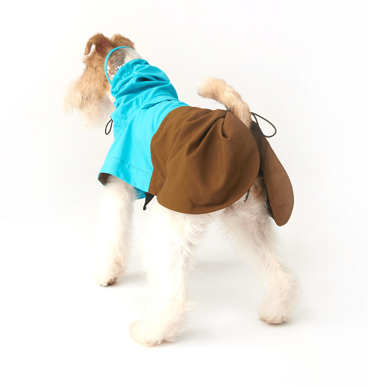 Colorblock Lightweight Hooded Raincoat Waterproof Cape for Dogs - PIKAPIKA