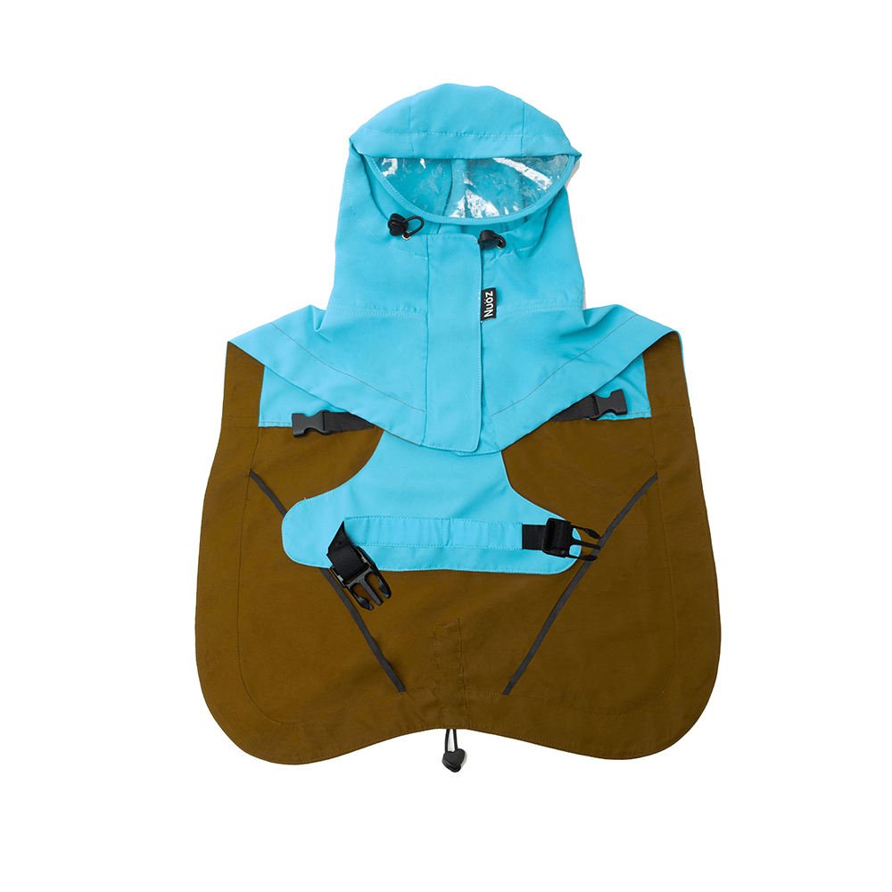 Colorblock Velcro closure Raincoat Windproof Cape for Dogs - PIKAPIKA