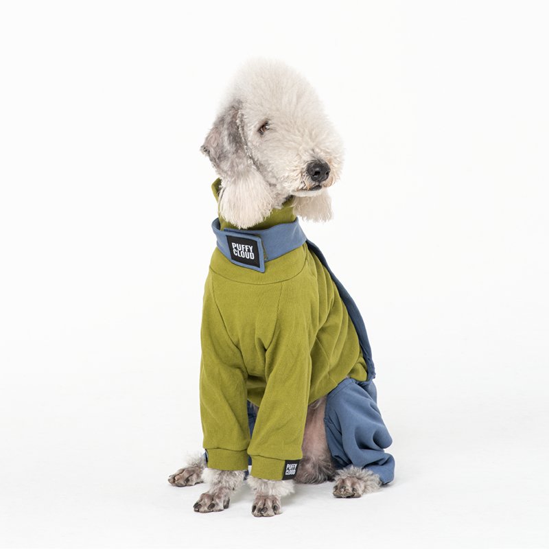 Cotton Denim Pants Onesie Bedlington Dog Clothes - PIKAPIKA