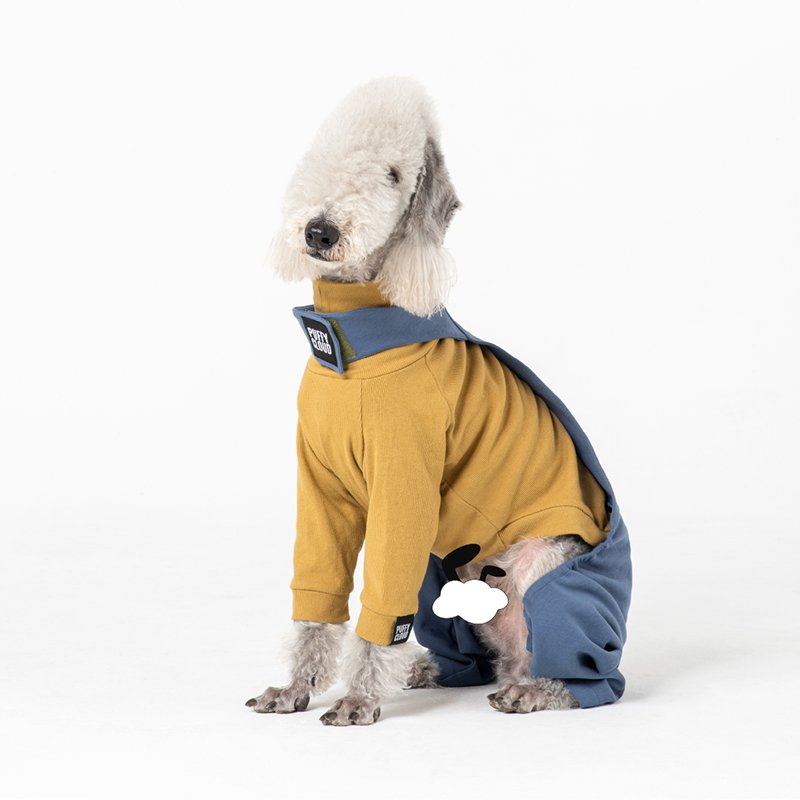 Cotton Denim Pants Onesie Bedlington Dog Clothes - PIKAPIKA