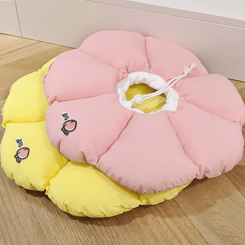 Cotton Flower Soft Elizabeth Collar for Small Medium Dogs Anti - Lick Bite - PIKAPIKA