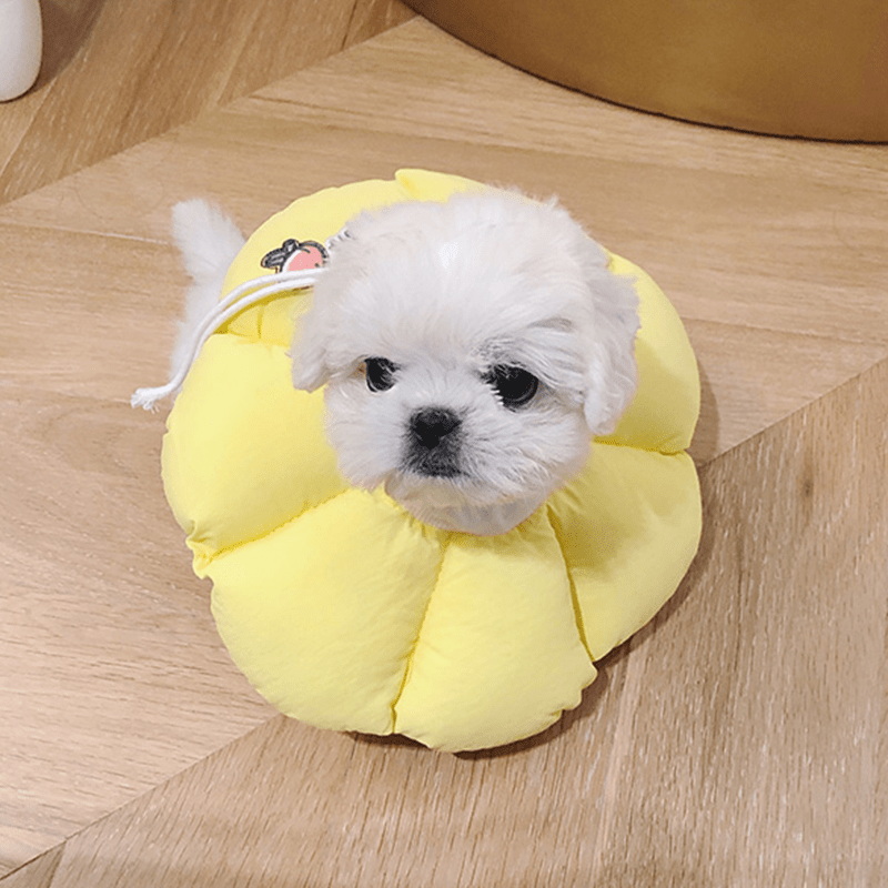 Cotton Flower Soft Elizabeth Collar for Small Medium Dogs Anti - Lick Bite - PIKAPIKA