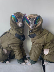 Cotton Padded Coat 4 Legs for Italian greyhound Whippet - PIKAPIKA