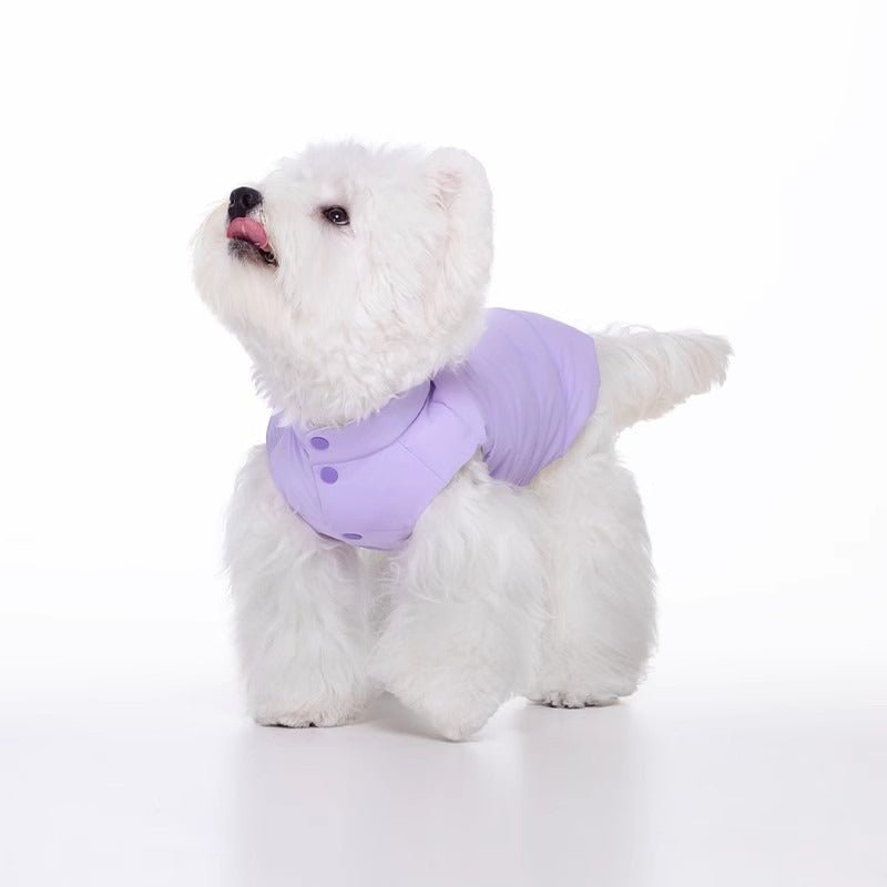 Cotton Padded Jacket Double Layer Button Coat Dog Clothes - PIKAPIKA
