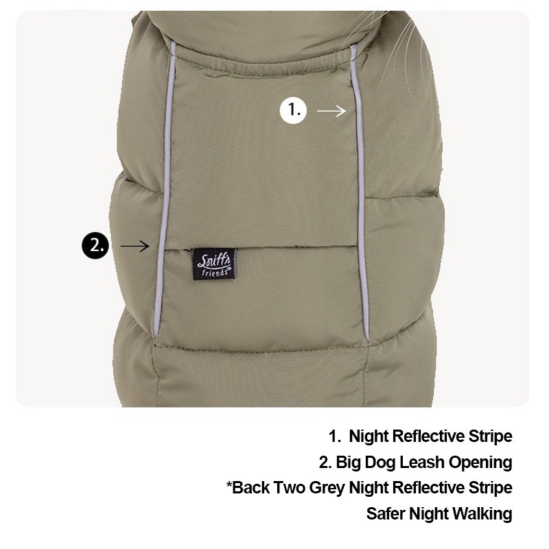 Cotton Padded Jacket Warm Vest Coat Dog Clothes - PIKAPIKA