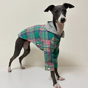 Cotton Plaid Shirt Hoodie for Italian Greyhound Whippet - PIKAPIKA