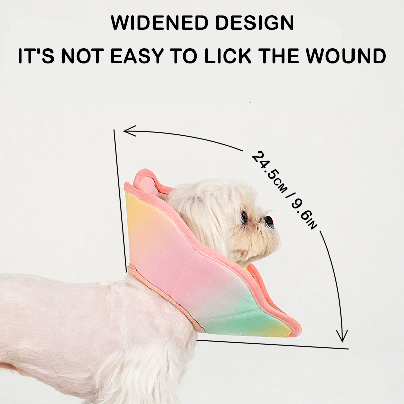 Cotton Recovery Cone Iridescent Elizabeth Collar Pet for Cats and Dogs - PIKAPIKA