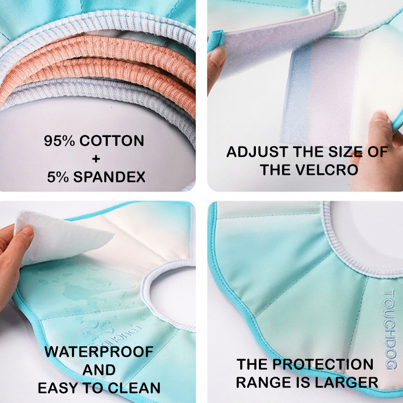 Cotton Recovery Cone Iridescent Elizabeth Collar Pet for Cats and Dogs - PIKAPIKA