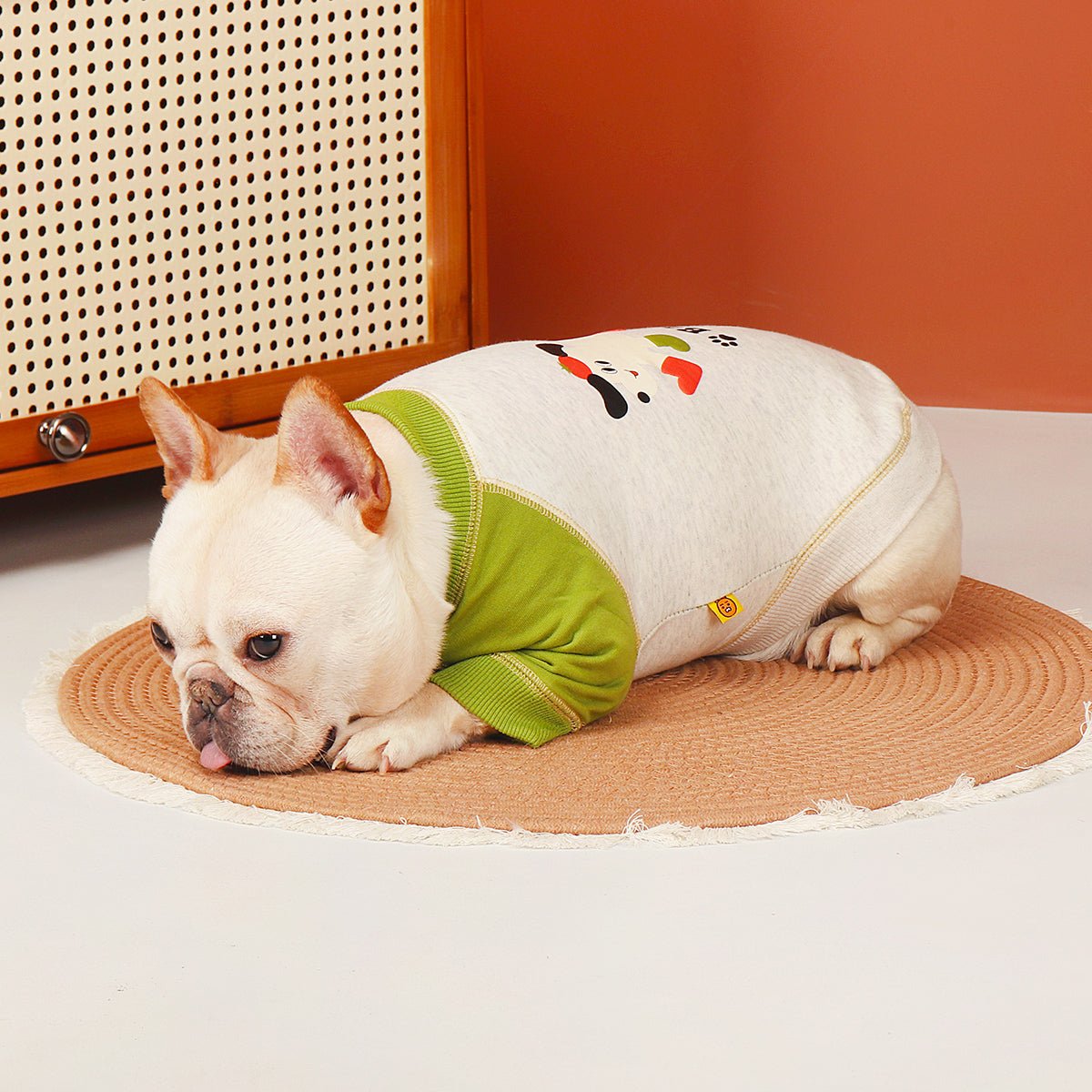 Cotton Sweatshirts Dog Stripes Clothes Bulldog - PIKAPIKA
