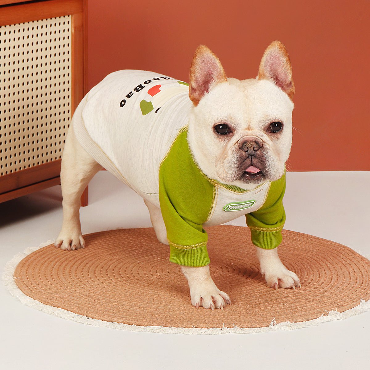 Cotton Sweatshirts Dog Stripes Clothes Bulldog - PIKAPIKA