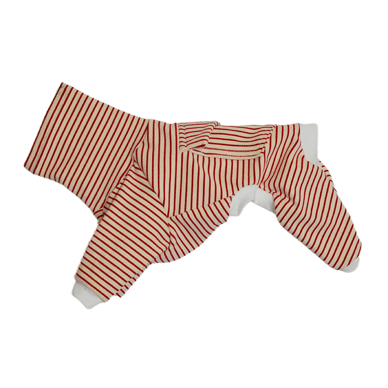 Cotton Turtleneck Dog Onesies Stripe Italian greyhound Whippet Clothes - PIKAPIKA