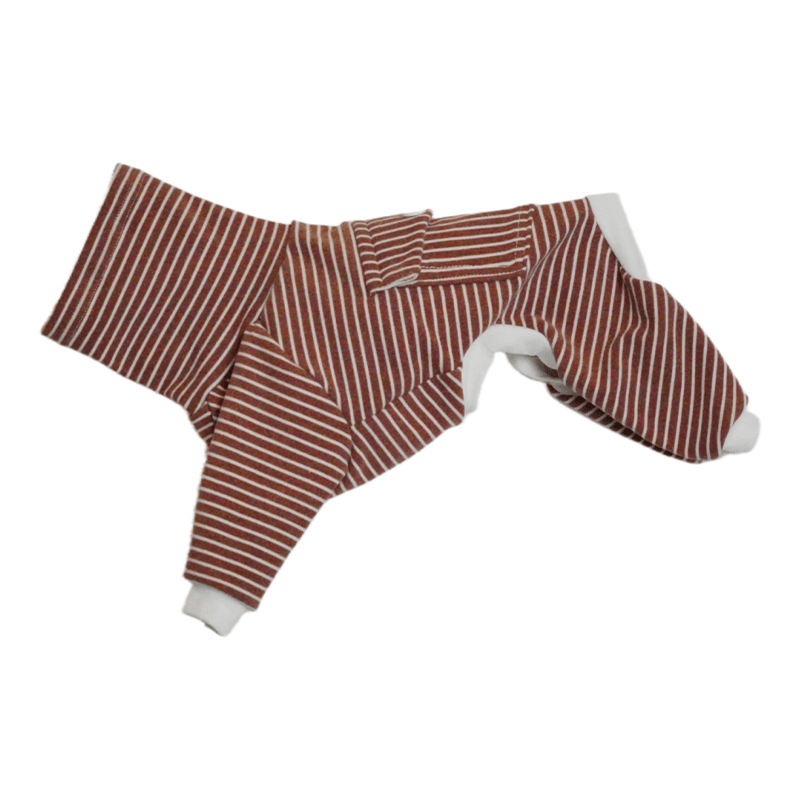 Cotton Turtleneck Dog Onesies Stripe Italian greyhound Whippet Clothes - PIKAPIKA