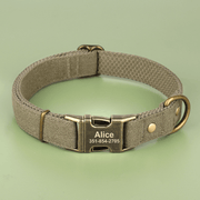 Customizable Dog Collar with ID Tag For Medium & Large Dogs - PIKAPIKA
