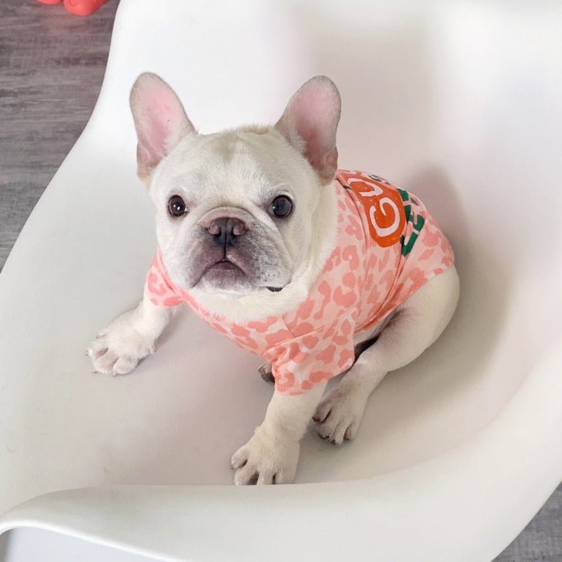 Cute Cotton T-shirt Dog Clothes Bulldog Summer Elastic - PIKAPIKA