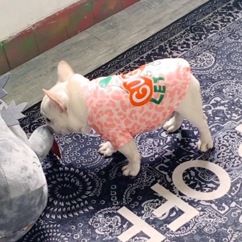 Cute Cotton T-shirt Dog Clothes Bulldog Summer Elastic - PIKAPIKA