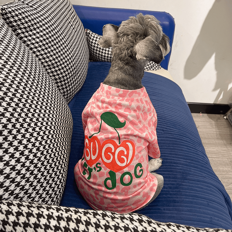 Cute Cotton T-shirt Dog Clothes Bulldog Summer Elastic - PIKAPIKA