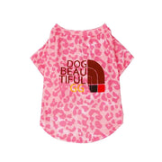 Cute Cotton T-shirt Dog Clothes Bulldog Summer Elastic Pink - PIKAPIKA