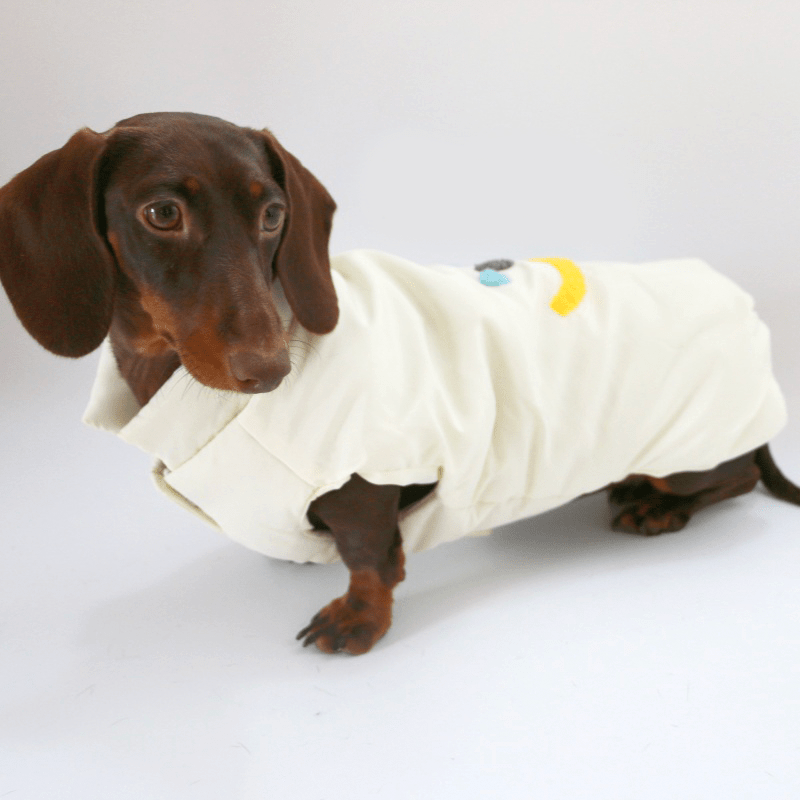 Dachshund Clothes Dog Coat Vest Padding Jacket Button - PIKAPIKA