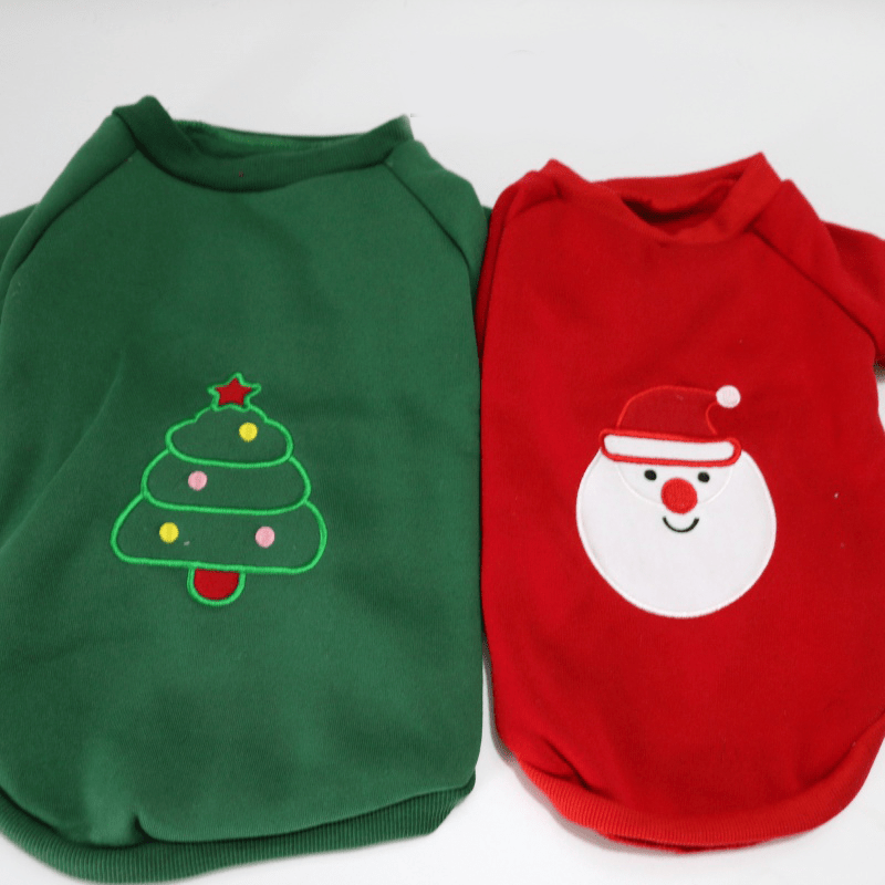 Dachshund Clothes Dog Hoodie Sweatshirt Christmas Costume Red Green - PIKAPIKA