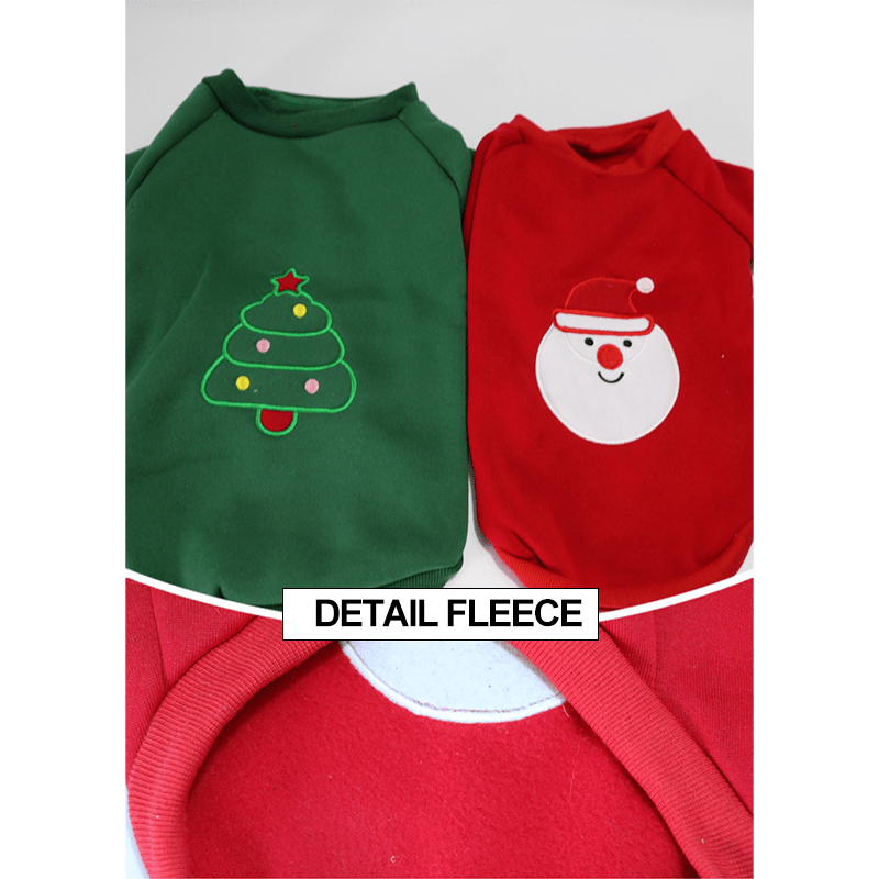 Dachshund Clothes Dog Hoodie Sweatshirt Christmas Costume Red Green - PIKAPIKA