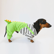 Dachshund Clothes Dog Onesies Dinosaur Suits 4Legs Cover - PIKAPIKA