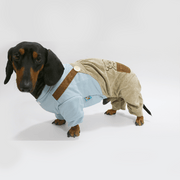 Dachshund Clothes Dog Onesies Two - in - one Overalls Blue - PIKAPIKA