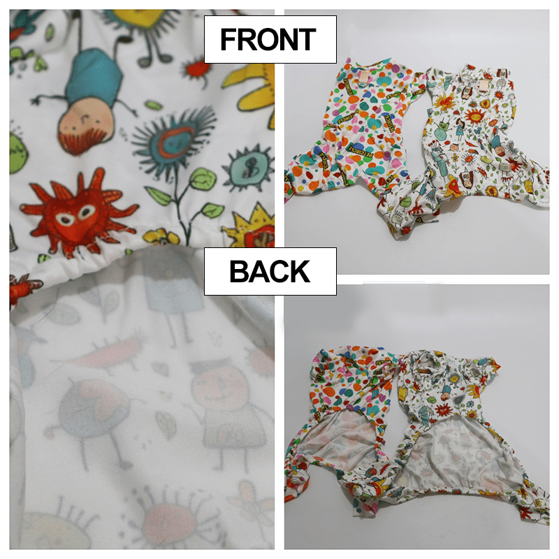 Dachshund Clothes Dog Pajamas 4Legs Onesies Polka Dots Soft Sleep Wear - PIKAPIKA