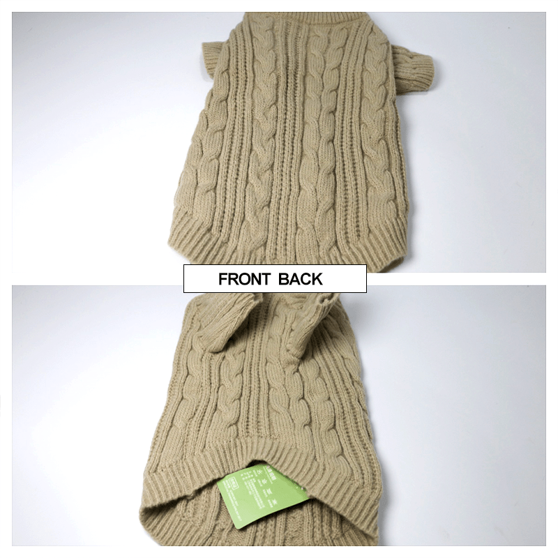 Dachshund Clothes Dog Sweater Cable Knit Wear - PIKAPIKA