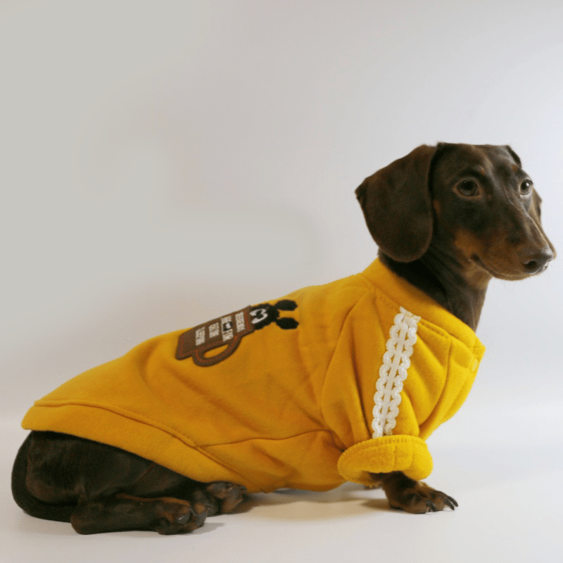 Dachshund Dog Clothes Fleece Button Jacket Warm Coat - PIKAPIKA
